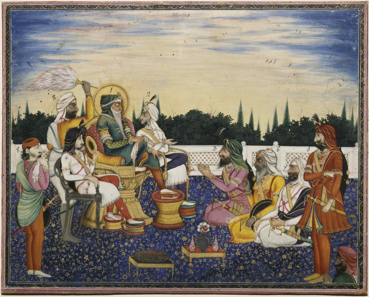 大君兰吉特·辛格（Maharaja Ranjit Singh），1841年。 作者 伊玛目·巴赫什·拉霍里（Imam Bakhsh Lahori）