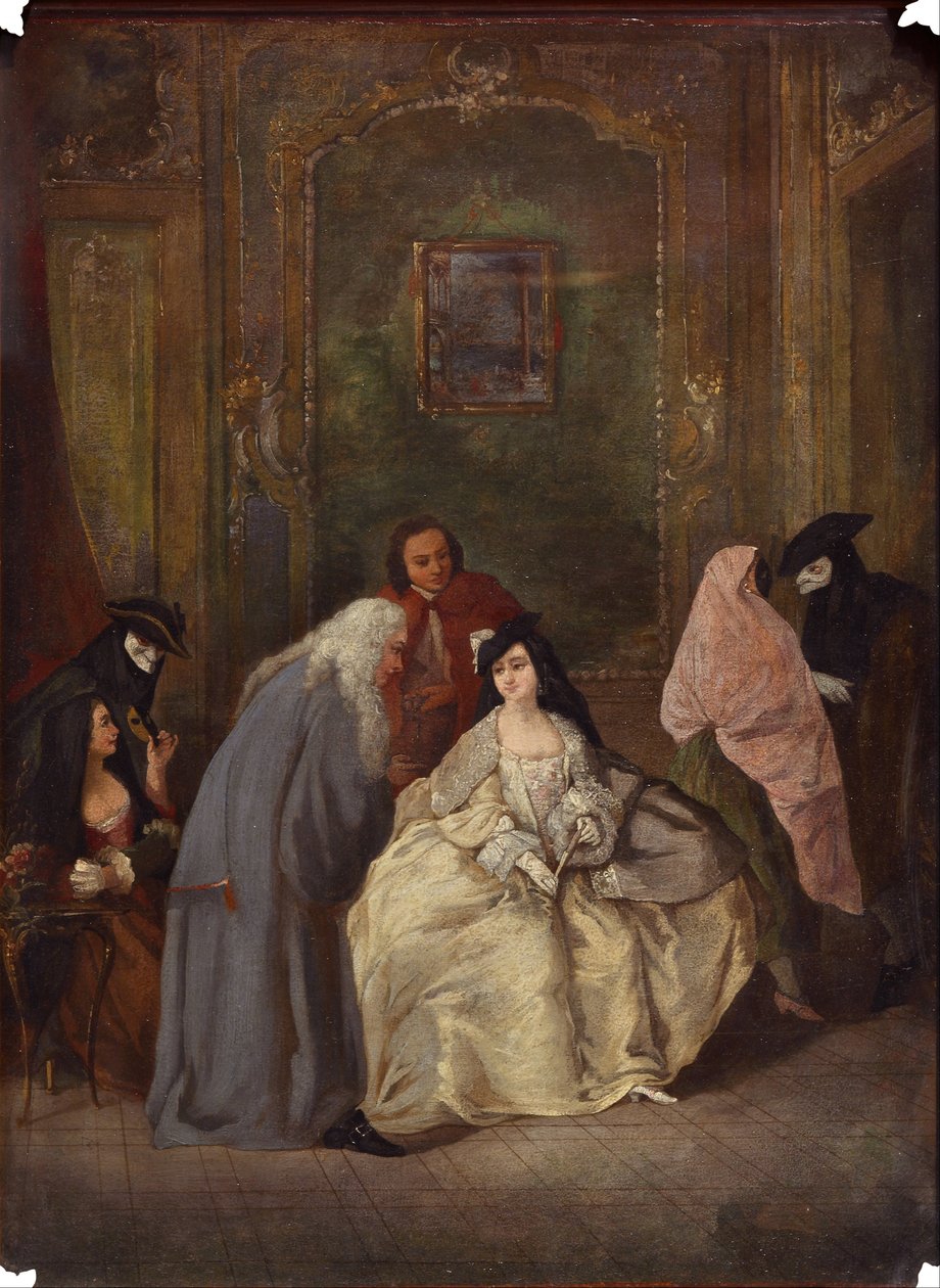 检察官及其妻子的会议 作者 彼得·隆吉（Pietro Longhi）的模仿者