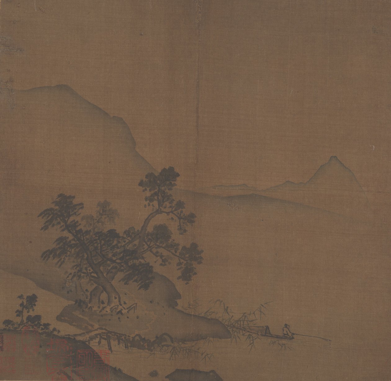 咸塘河口，约1200年。 作者 夏贵的风格