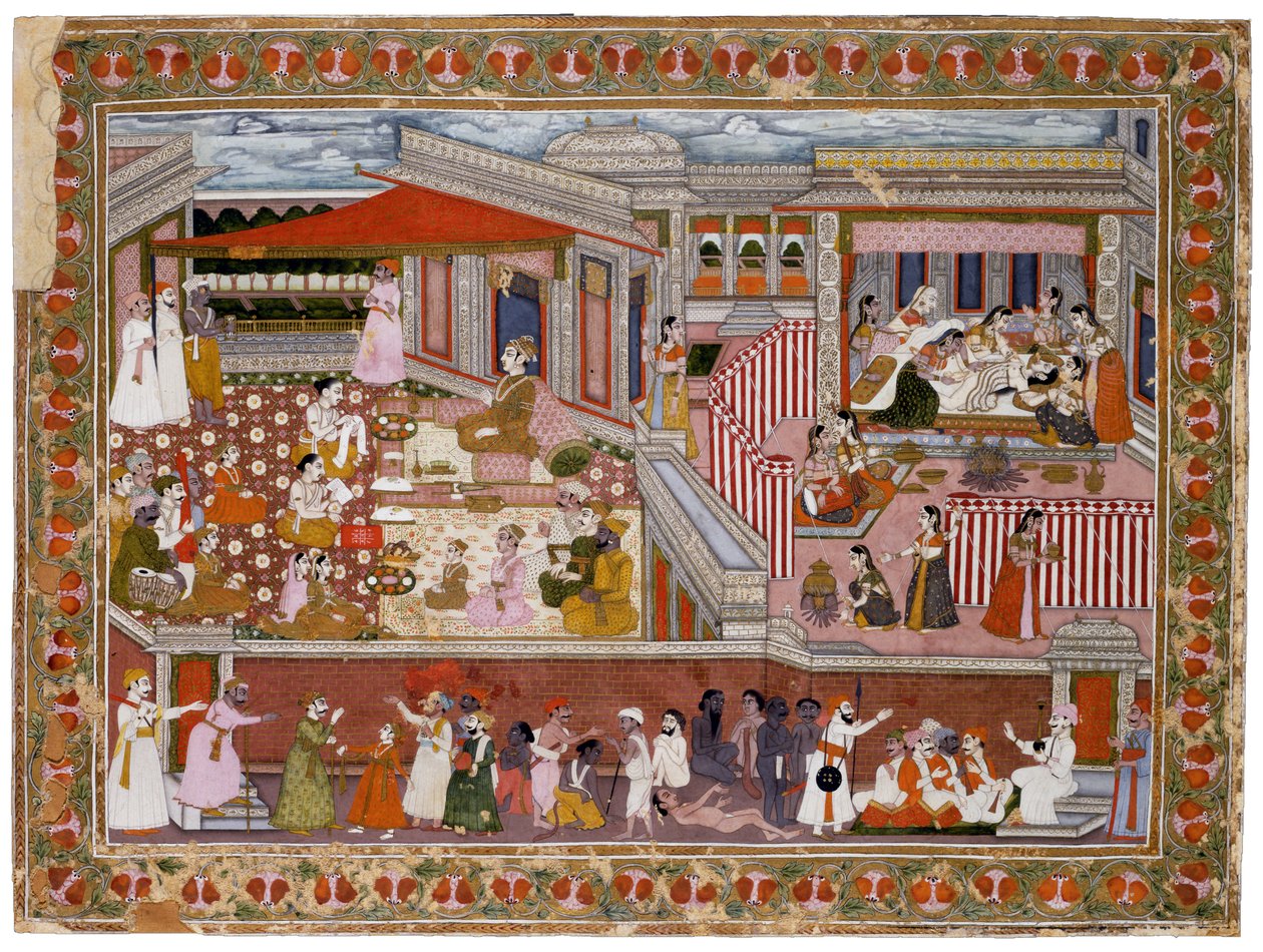 宫殿出生，1760-1770年 作者 印度艺术