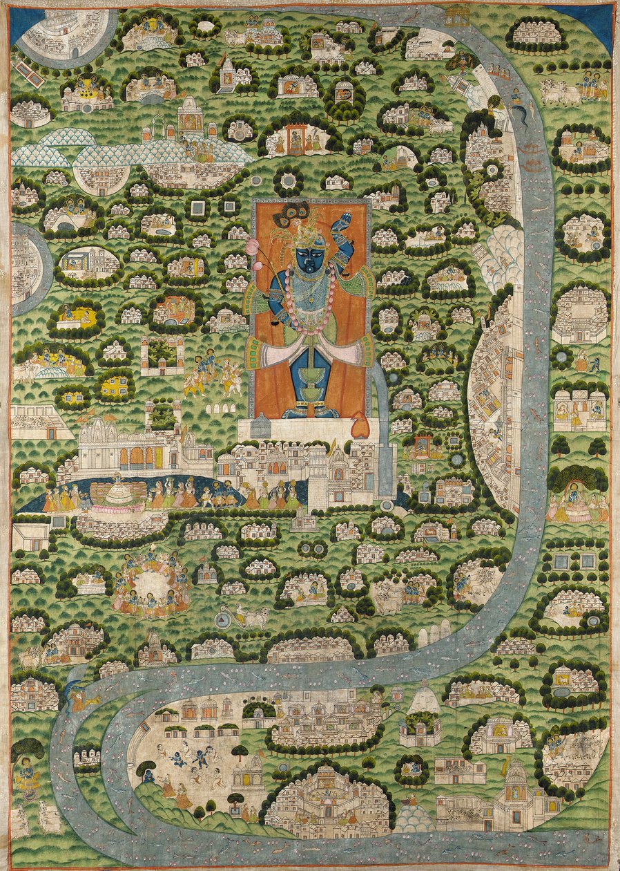 Vraj Parikrama Jatra的Pichhavai，印度，拉贾斯坦邦 作者 印度学校