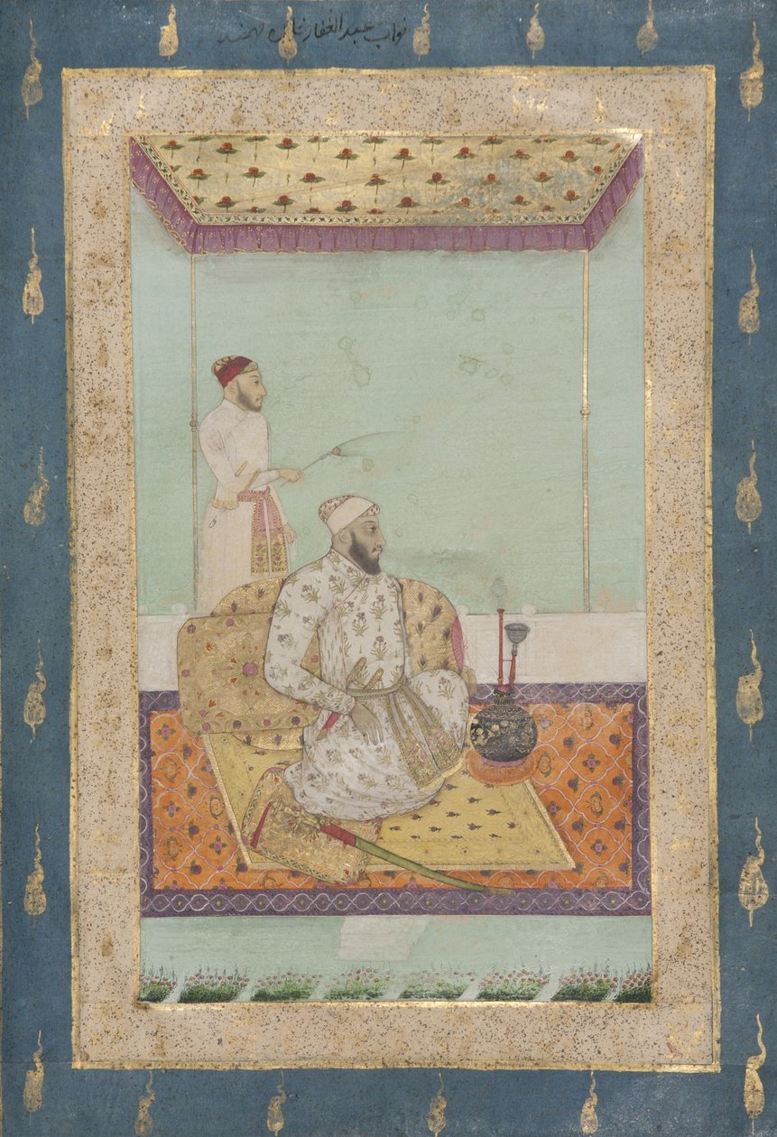 Abdul Ghaffar Khan Bahadur，c.1680（不透明wc＆黄金在纸上） 作者 印度学校