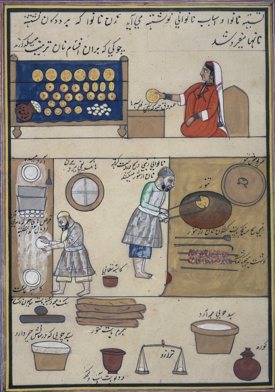 克什米尔贸易相册》，约 1860 年（纸面水彩画） 作者 印度学校