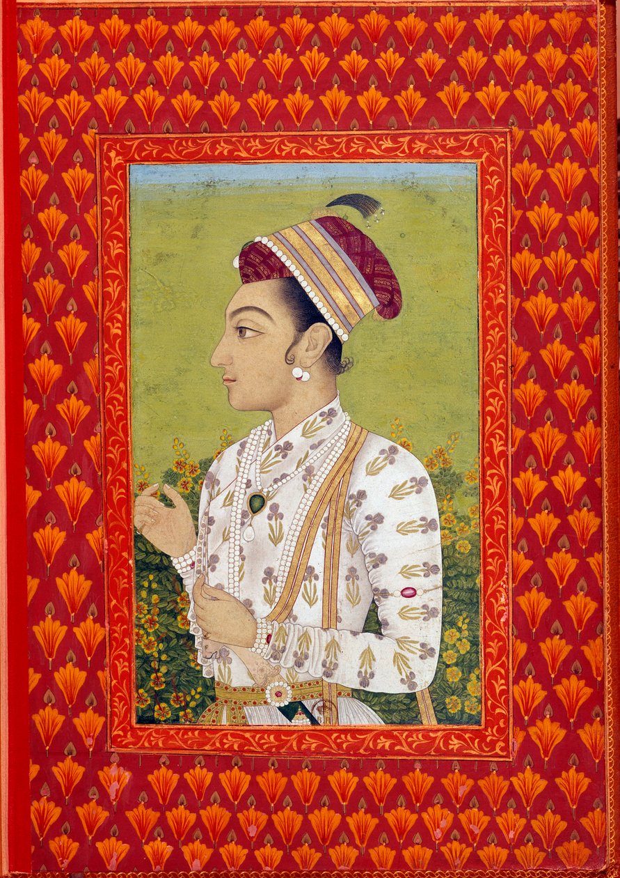 Art India: Prince Shudja second son of Shah Jahan (1616-1660) governor of Bengal Mughal era. 17th century painting. Paris, NL 作者 印度学校