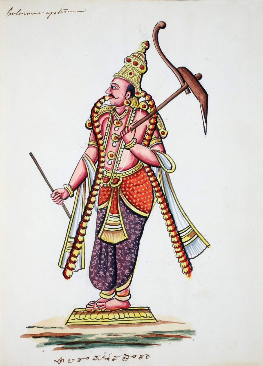 Balarama，Vishnu的第9个头像（wc在纸上） 作者 印度学校