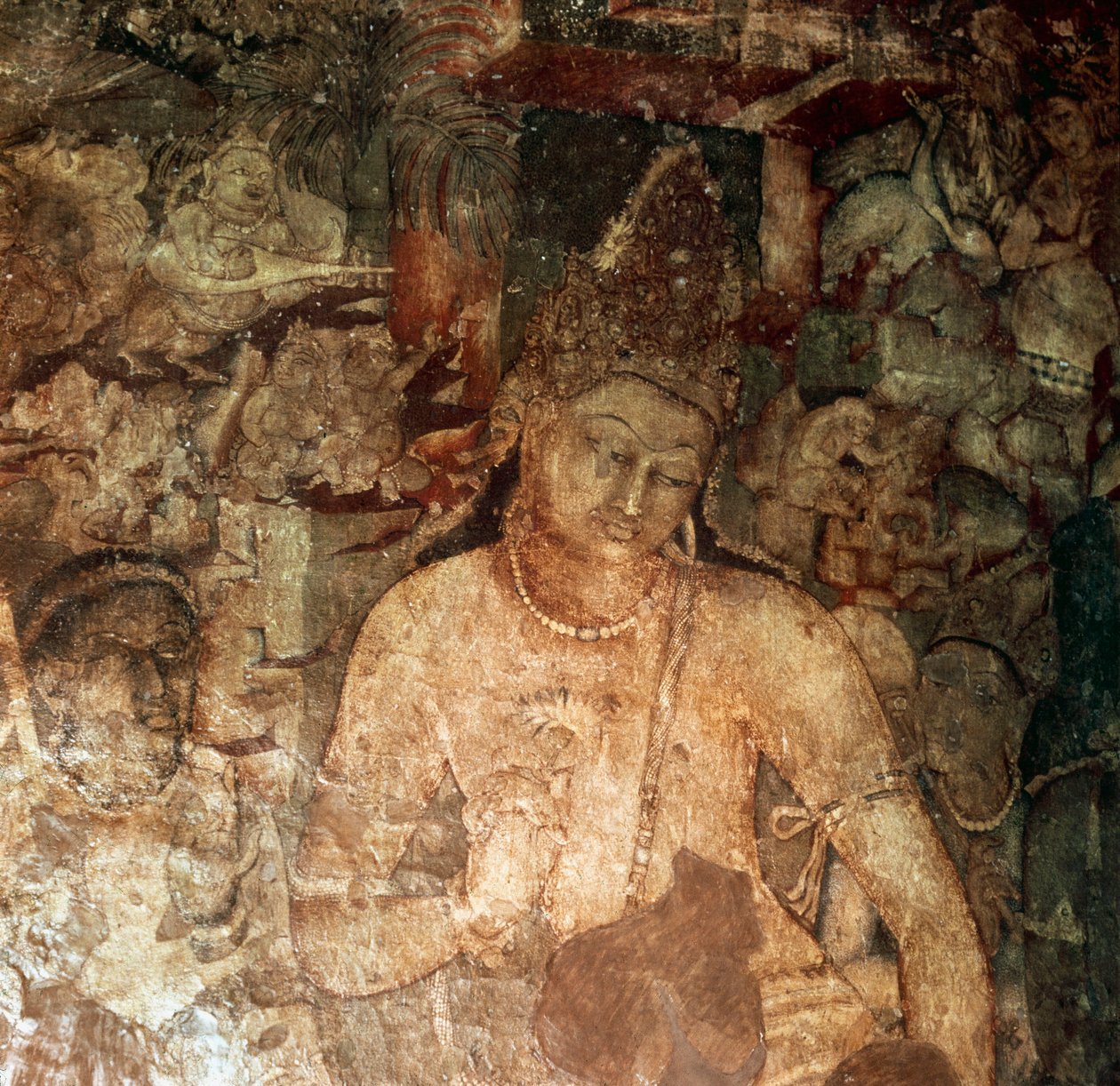 Episode of the Life of Buddha painting in cave 1 作者 印度学校