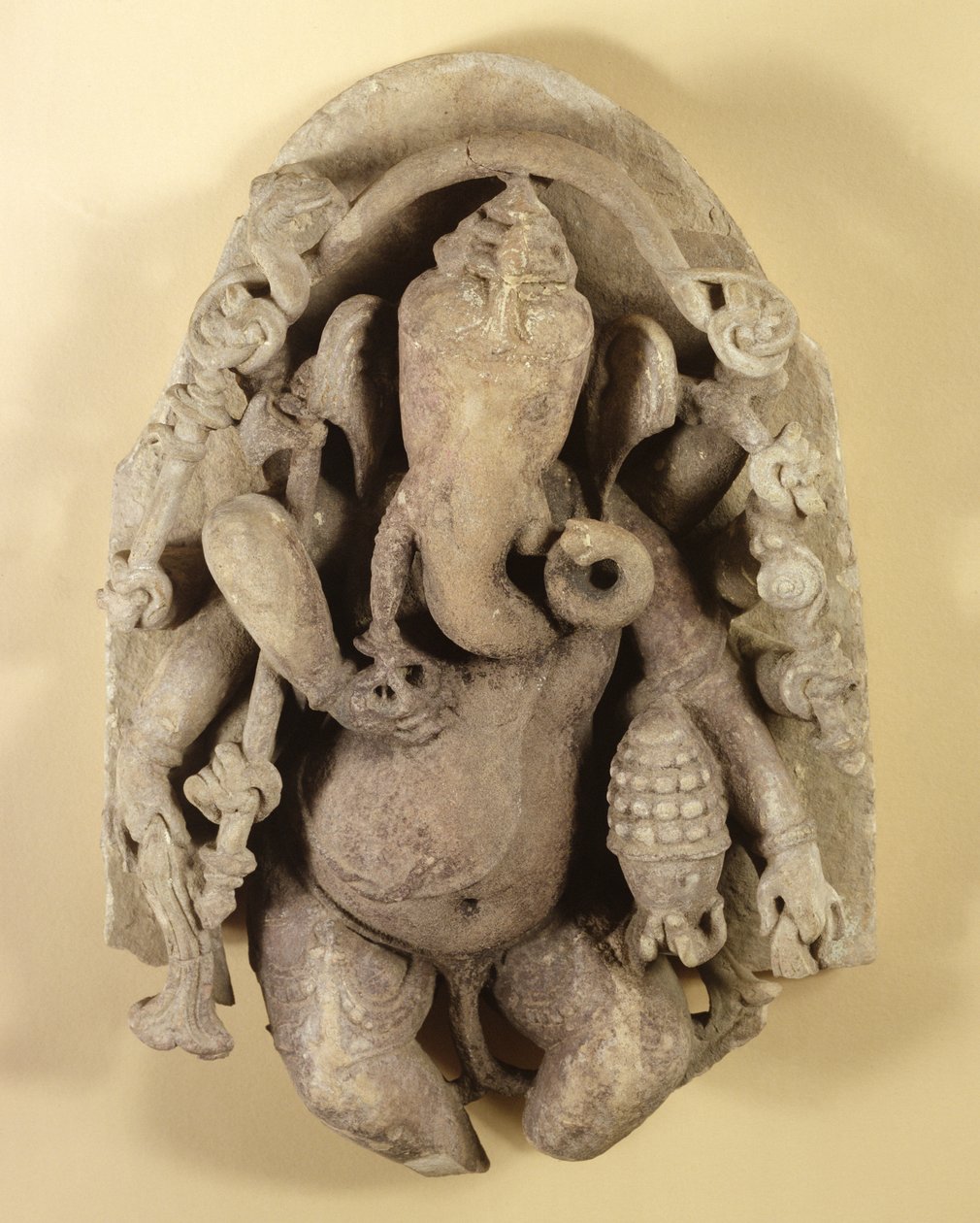 Ganapati，Chandella王朝（砂岩）的图 作者 印度学校