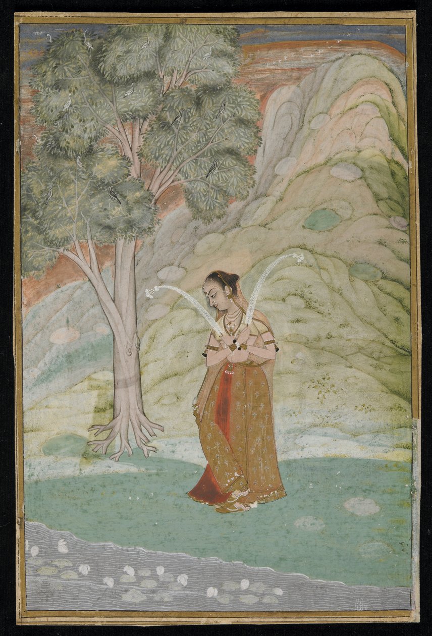 Gauri Ragini，手稿对开，18世纪末 作者 印度学校