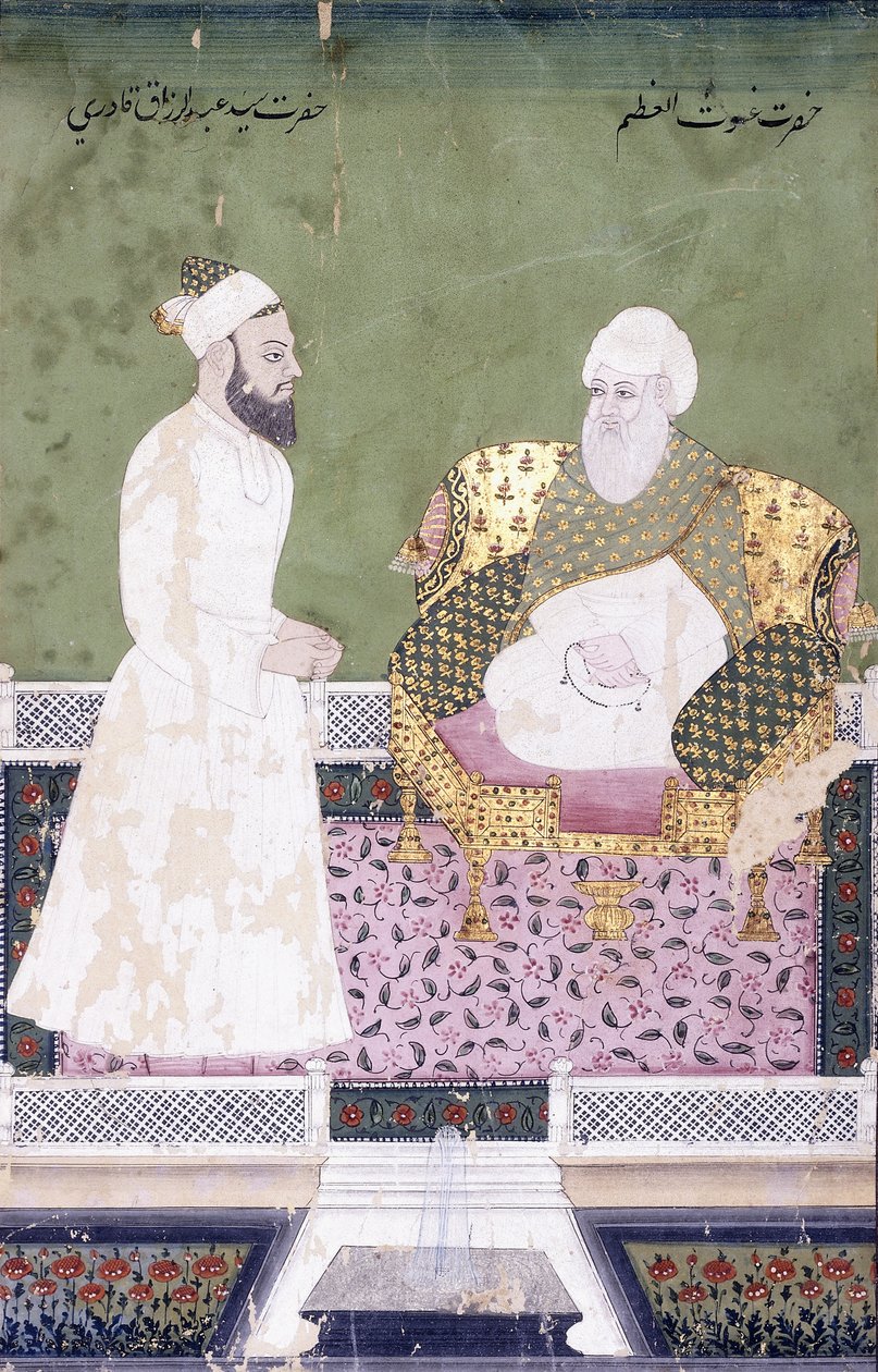 Ghaus al-“ Azam，Baghdad的Abdul Qadir Ghilani，约1800年 作者 印度学校