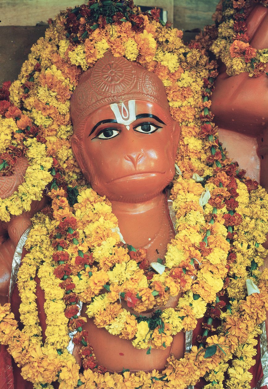 Hanuman，猴神（镶嵌珐琅） 作者 印度学校