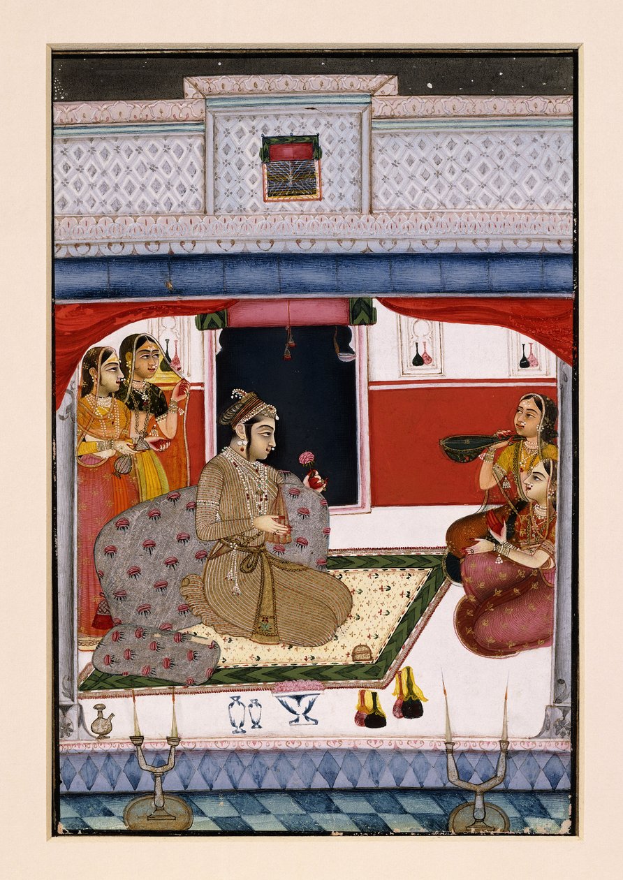 辛多拉·拉吉尼（Hindola Ragini），约1738年 作者 印度学校