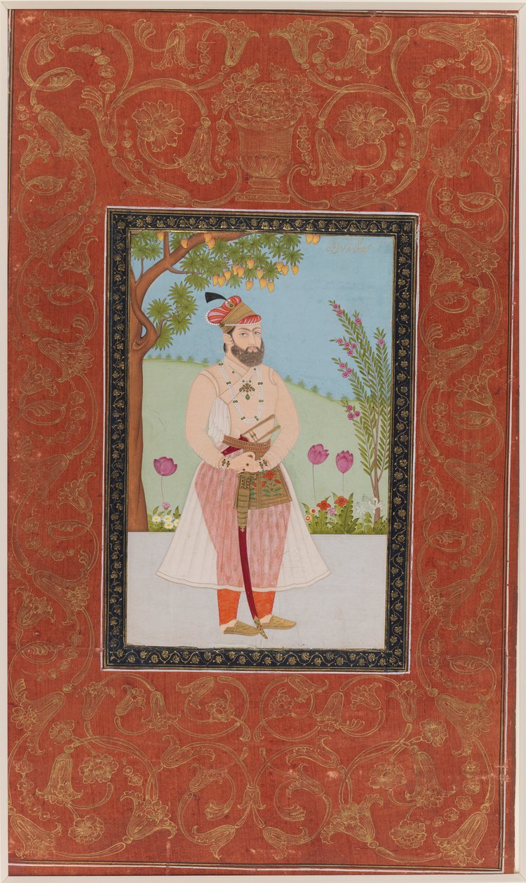 Iraj Khan，1875-1900（不透明wc＆黄金在纸上） 作者 印度学校