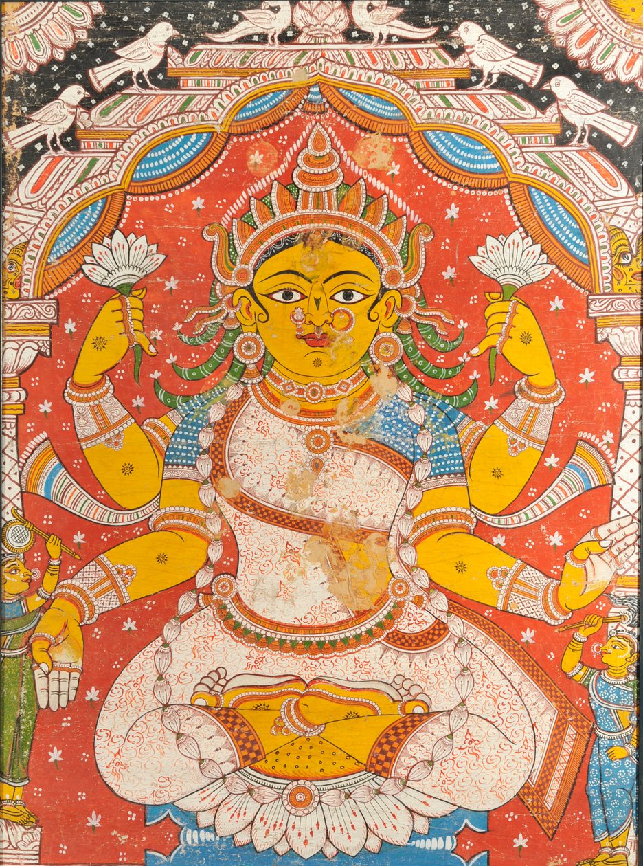 拉克希米（壁画） 作者 印度学校