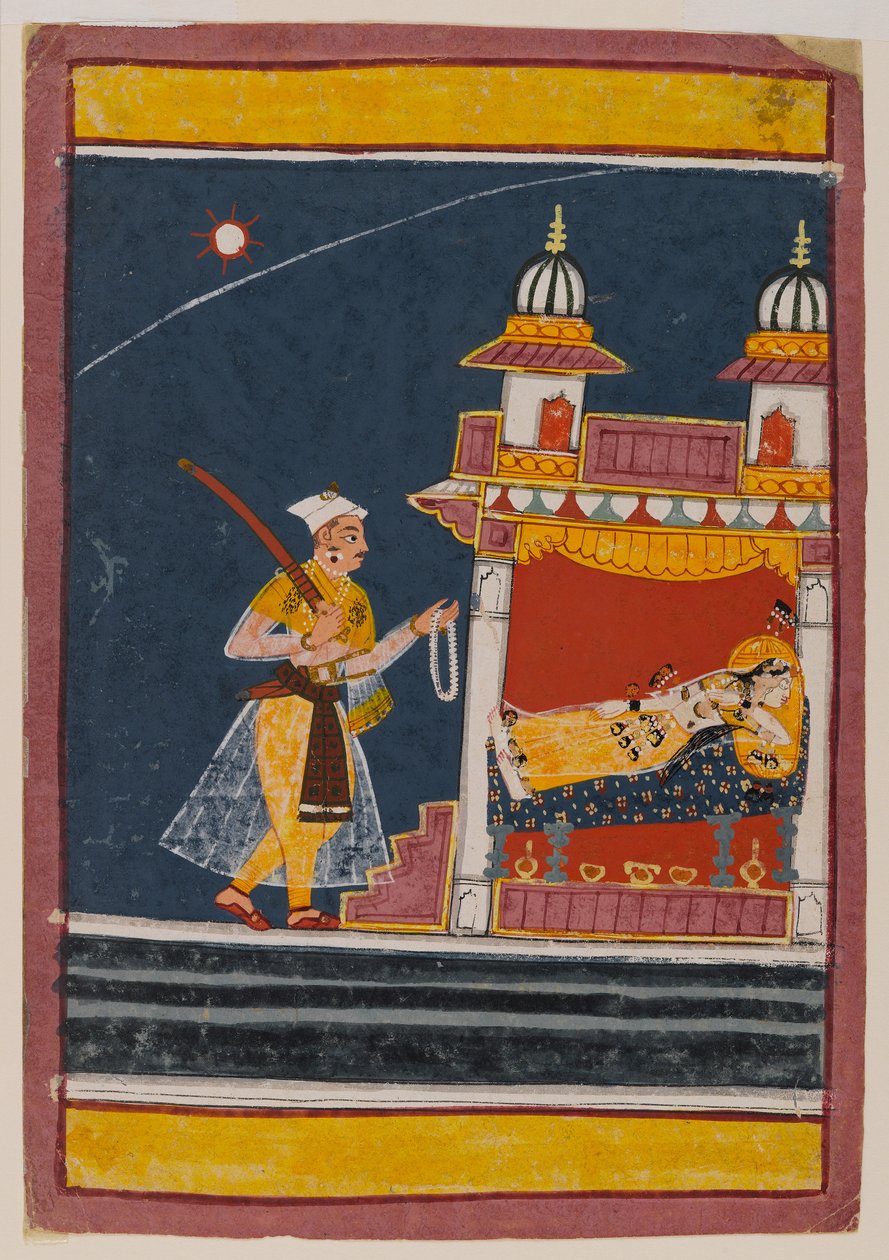 Lalita Ragini，c.1650（wc＆gold on paper） 作者 印度学校