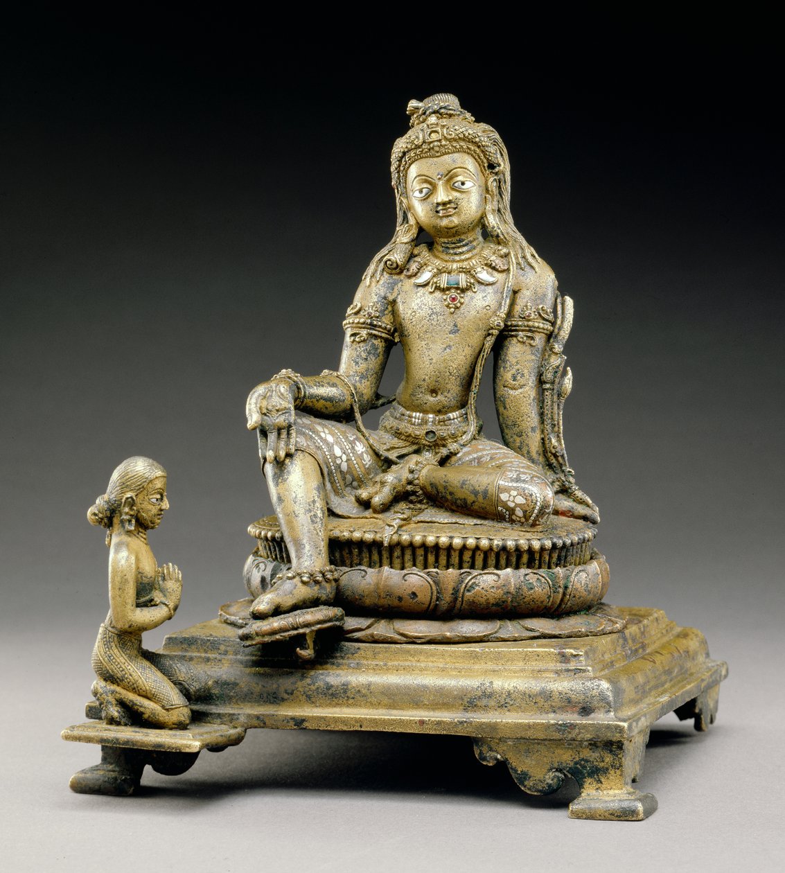 文殊菩萨，西尔普尔文化，公元800年（青铜） 作者 印度学校