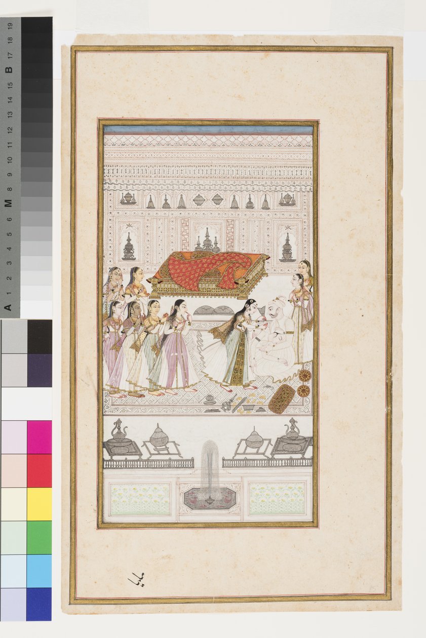1710年，Manohar瘫倒在他父亲的怀里 作者 印度学校