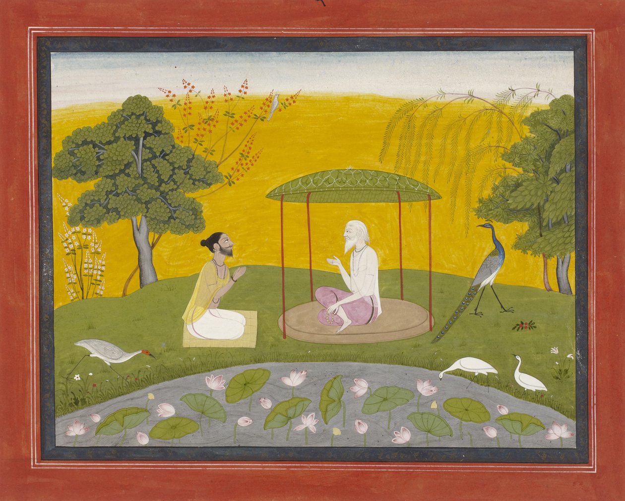 Markandeya将Jaimuni称为四只智慧鸟，见证书编号为1800-20（纸上不透明，用金子加高） 作者 印度学校