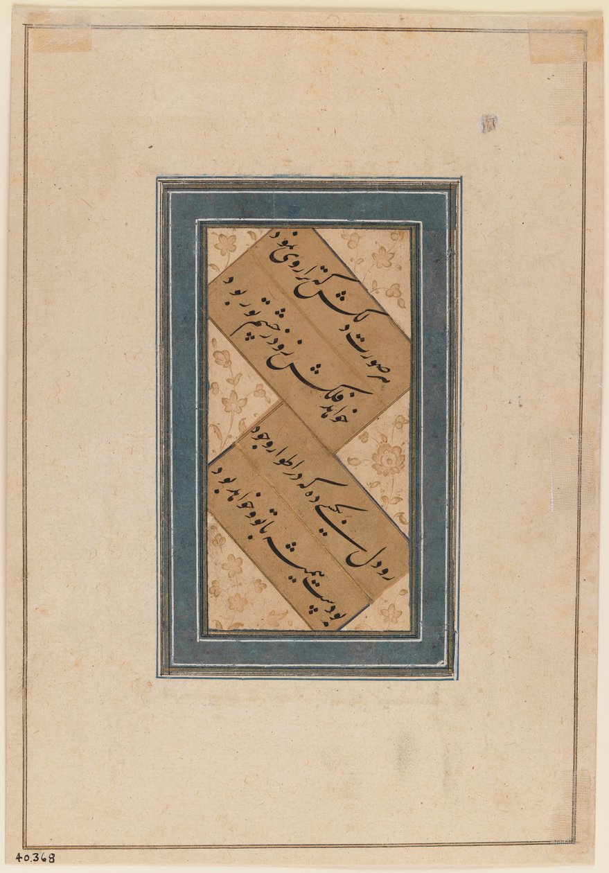 微型，c.1760（纸上wc）（375847的反面） 作者 印度学校