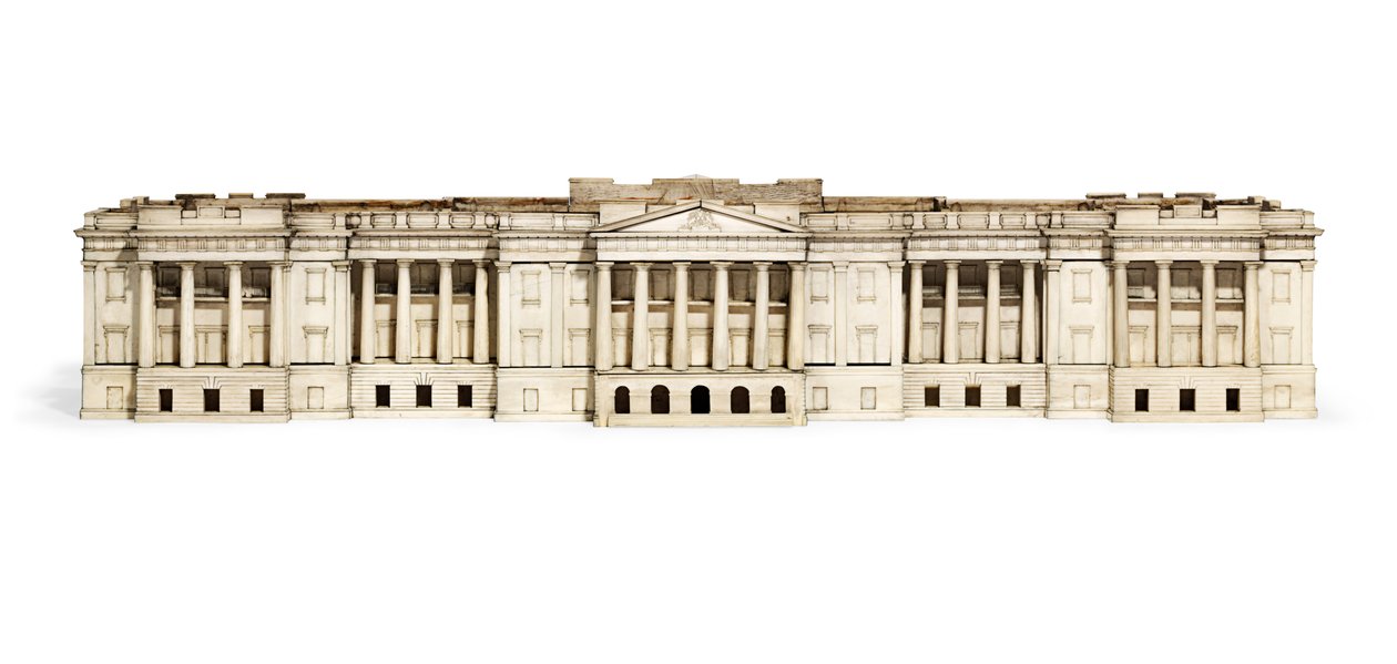 哈尔杜阿里宫（Hazarduari Palace）的模型，默西达巴德，约1835年（象牙和硬木）（另请参见1679664-5） 作者 印度学校
