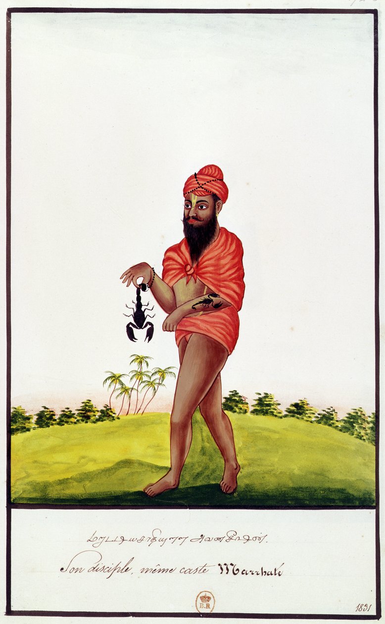 Indien 743女士卖淫对蝎子叮咬的补救措施，1831年 作者 印度学校