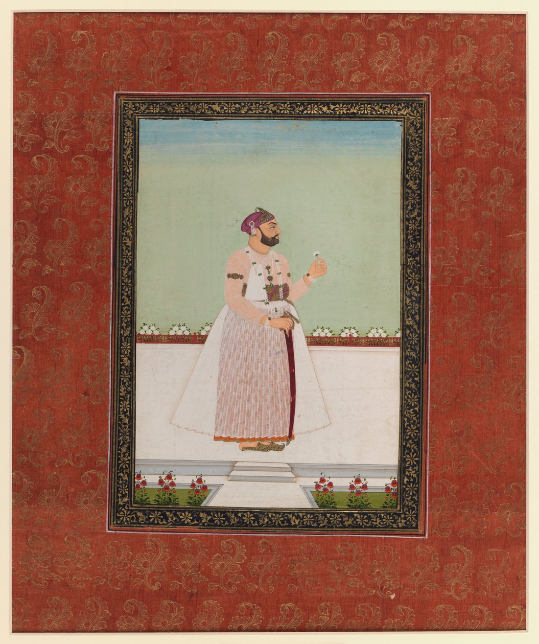 Munir al-Mulk Bahadur，1875-1900（纸上不透明的黄金和黄金） 作者 印度学校