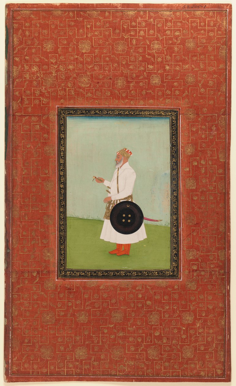 Ruh Allah Khan，1875-1900（纸上不透明的黄金和黄金） 作者 印度学校