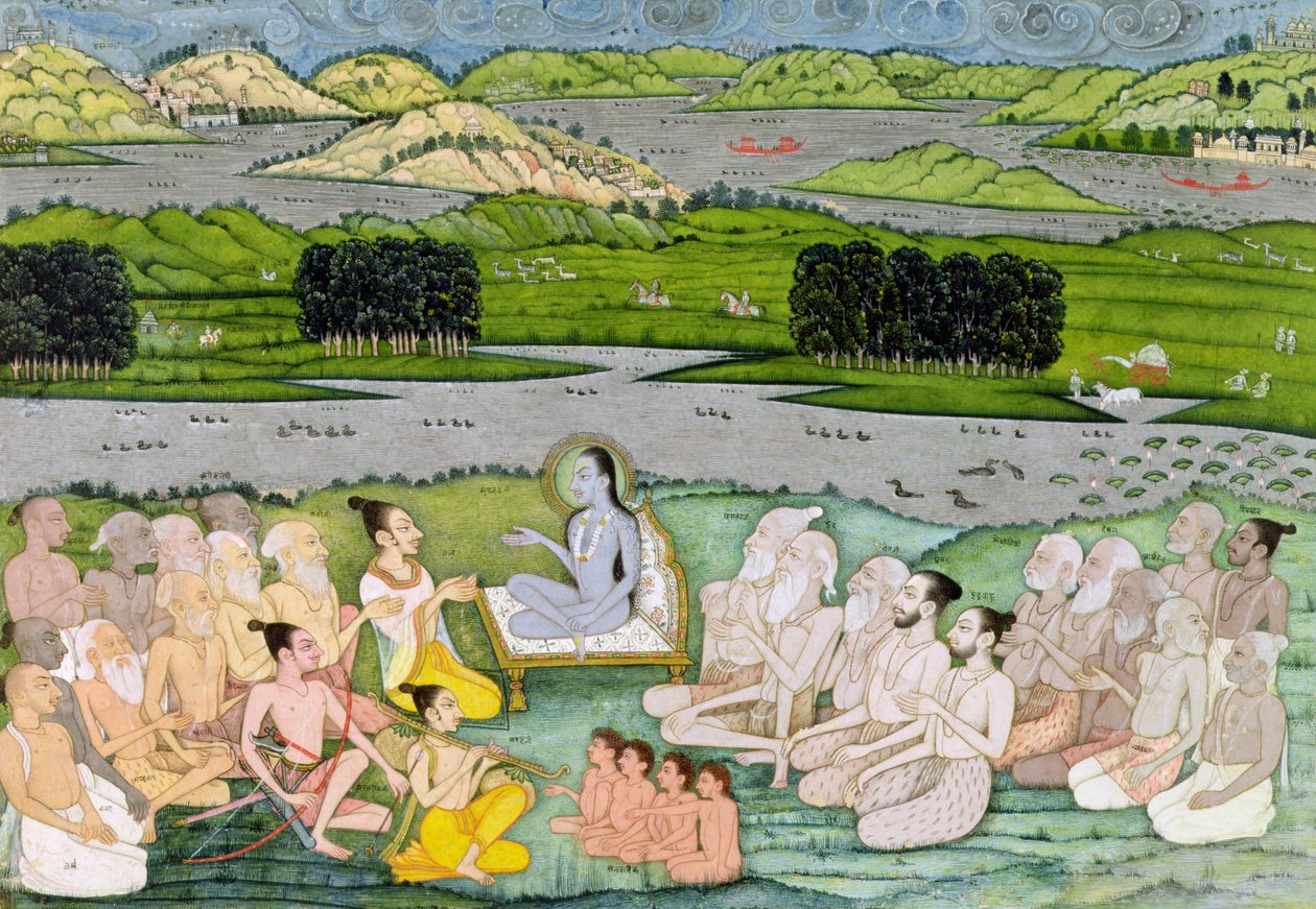 Shri Sukdevji向拉贾斯坦邦的萨德胡斯广场讲道，1975年 作者 印度学校
