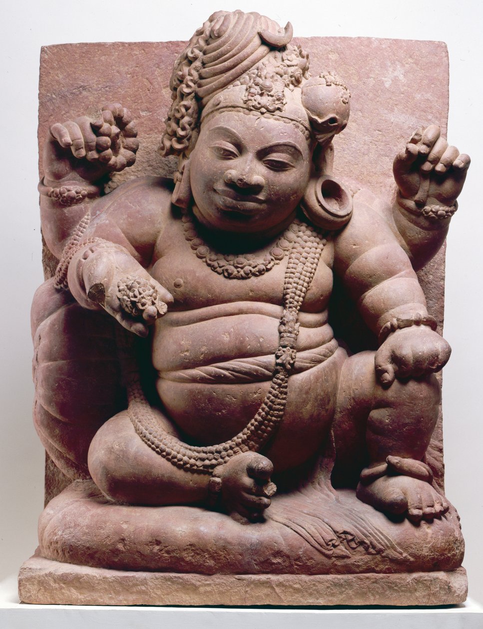湿婆作为矮人，Mansar文化，公元500年（砂岩） 作者 印度学校