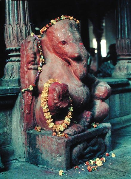 大象神，Ganesh（彩绘石头） 作者 印度学校