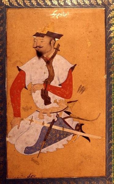 土库曼囚犯，来自16世纪的大型克莱夫画册 作者 印度学校