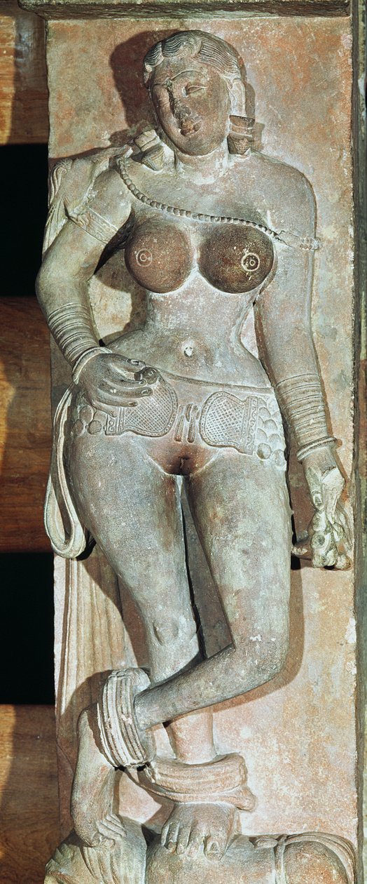 Yakshini，来自佛教门。马图拉，Utter Pradesh，库萨纳时期（公元30-241） 作者 印度学校