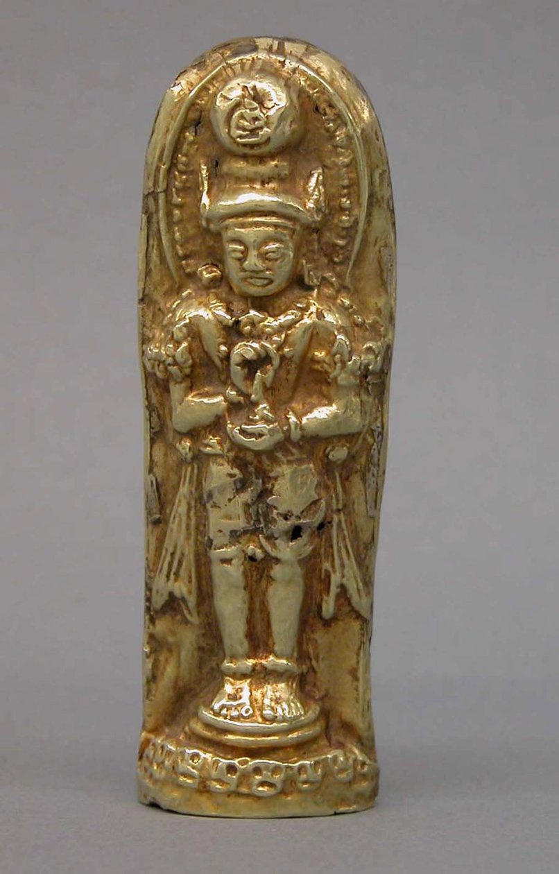 Bhairava的雕塑，约1300年（金）。 作者 印尼学校