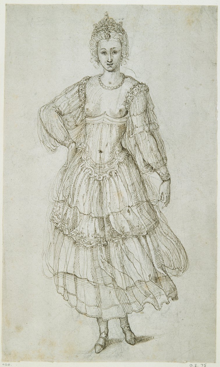 A Daughter of the Morn，约 1611 年（纸本笔墨） 作者 伊尼戈·琼斯（Inigo Jones）