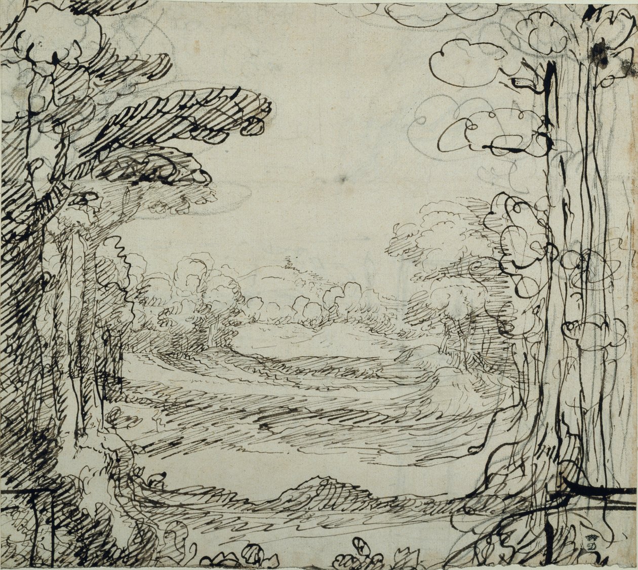 一片森林（纸本笔墨） 作者 伊尼戈·琼斯（Inigo Jones）