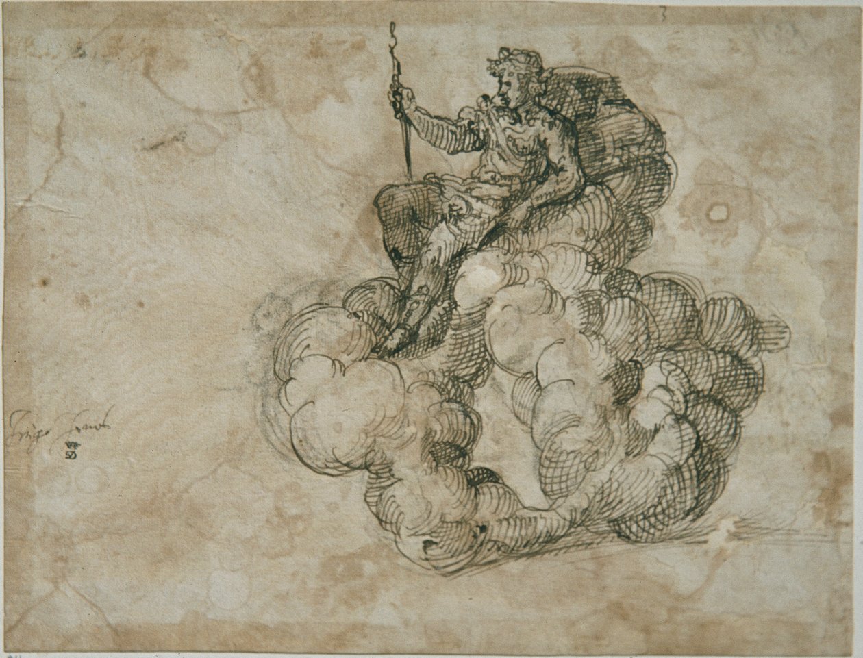 Apollo (pen & ink on paper) 作者 伊尼戈·琼斯（Inigo Jones）
