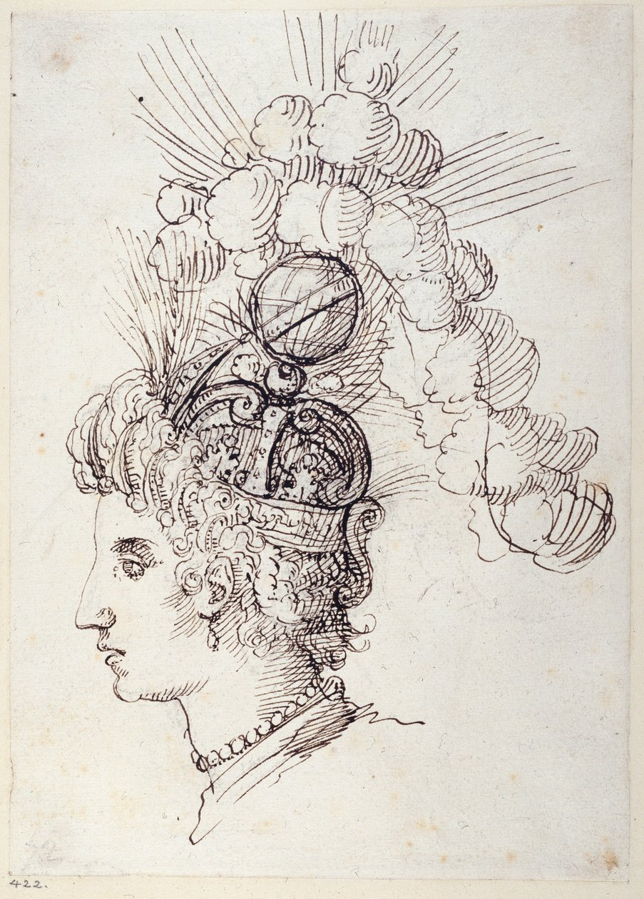 贝安娜，海的女王，约1609年（纸上笔墨）。 作者 伊尼戈·琼斯（Inigo Jones）