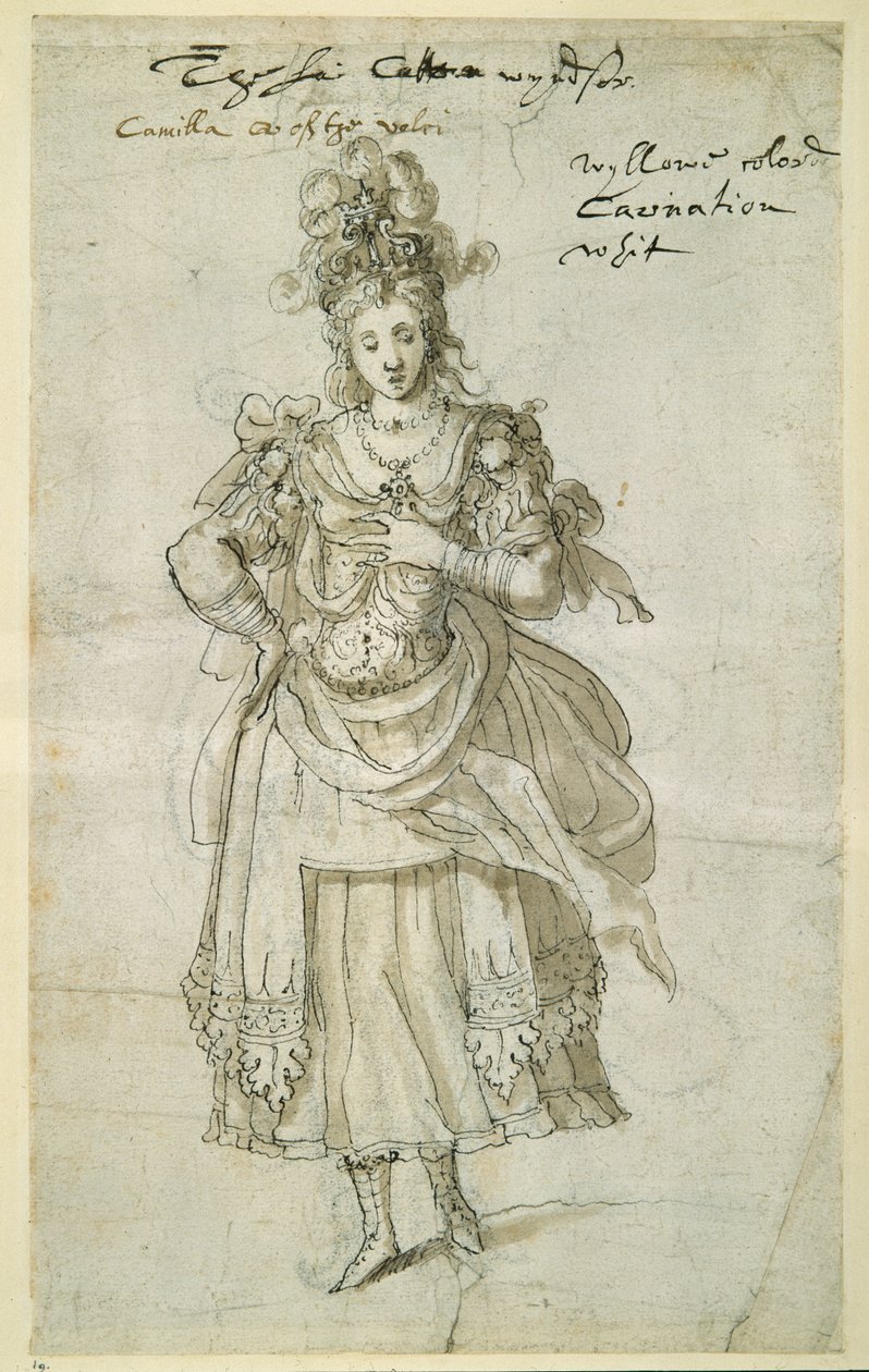 Camilla, c.1609 (pen & ink on paper) 作者 伊尼戈·琼斯（Inigo Jones）