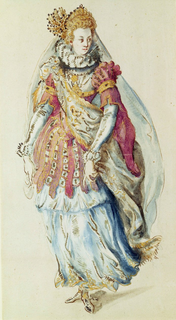 Lady Masquer的服装设计 作者 伊尼戈·琼斯（Inigo Jones）