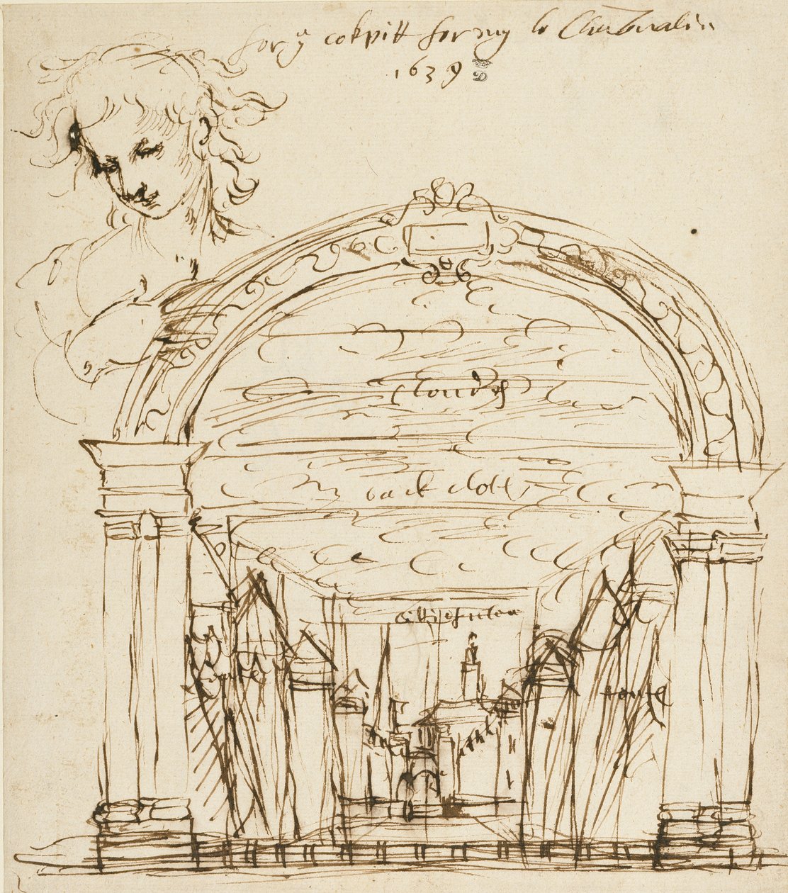 法庭驾驶舱中一场身份不明的戏剧场景 作者 伊尼戈·琼斯（Inigo Jones）