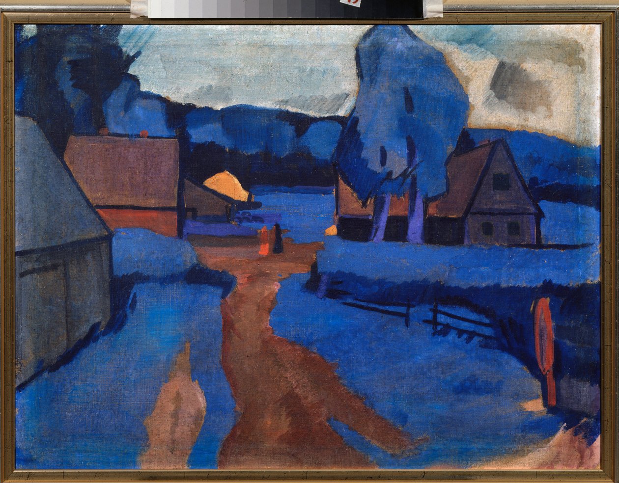 Paysage bleu（蓝色风景）--伊奥西普（伊奥西夫）-所罗门诺维奇-史考尼克（1883-1926）的绘画，布面油画，约1910年--俄罗斯艺术，20世纪，前卫艺术--私人收藏 作者 约西夫·索洛蒙诺维奇·什科利尼克