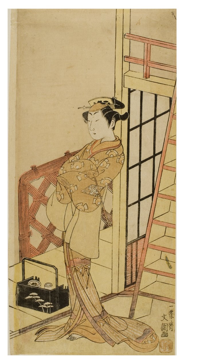 歌舞伎演员扮演的女人（onnagata）。 作者 一物斋文长