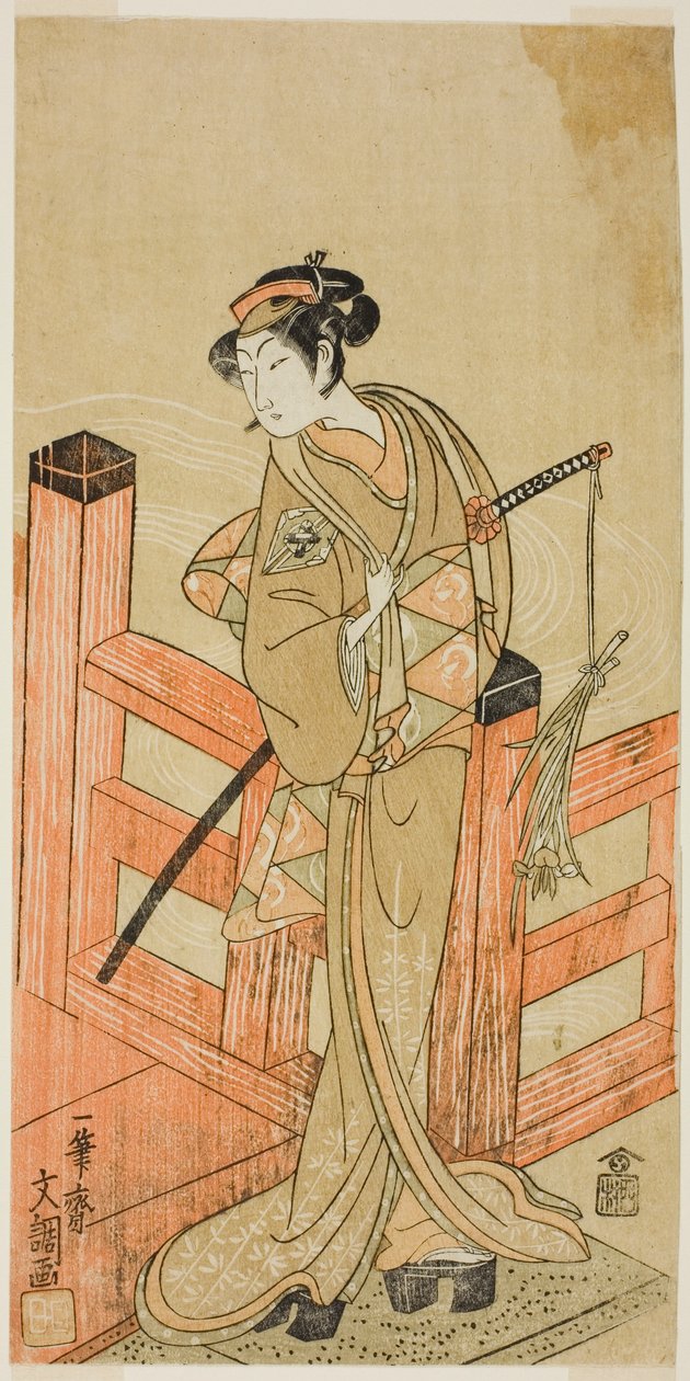 1770 年 6 月在中村剧场（？）演出的《浪花之女相扑》（？ 作者 一物斋文长