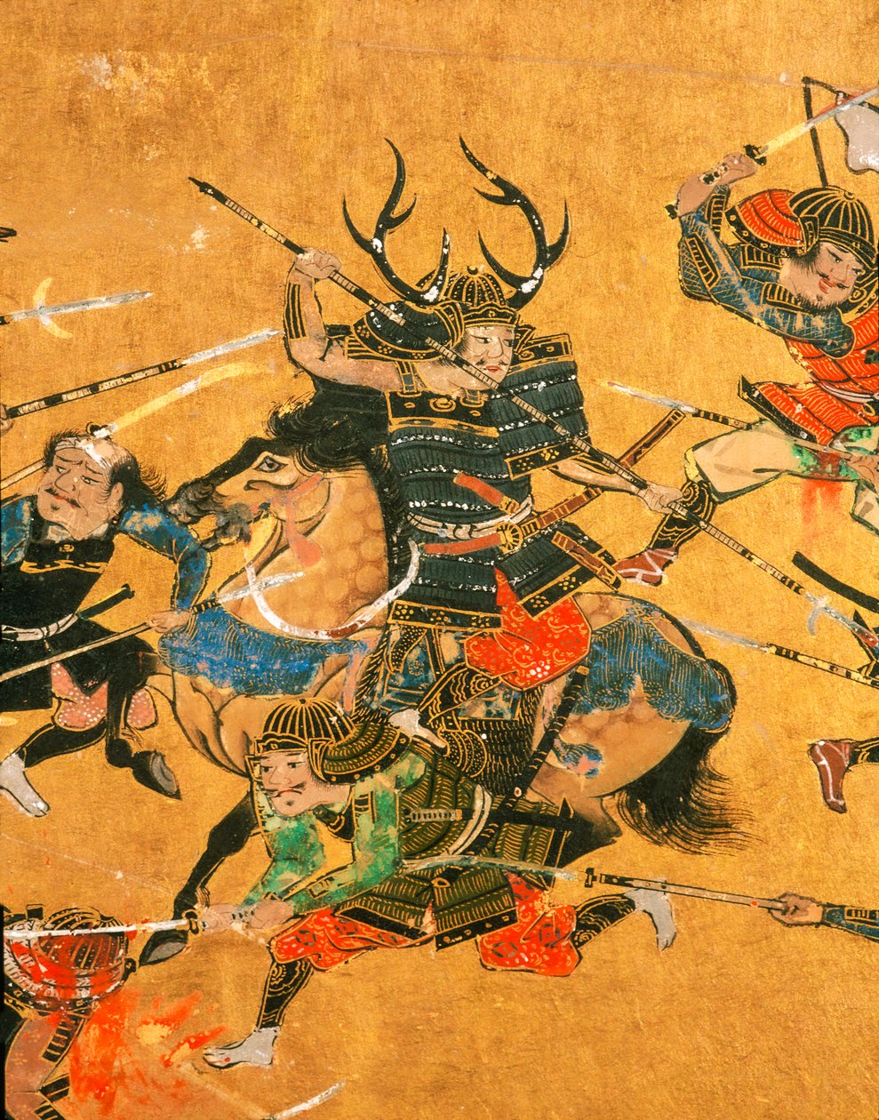 Samuari- 2 幅描绘大阪战役细节场景的画板，2005 年（照片） 作者 艾拉·布洛克