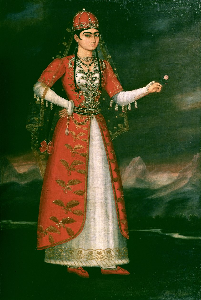 Nino Eristavi，伊朗，1829年的肖像 作者 伊朗学校