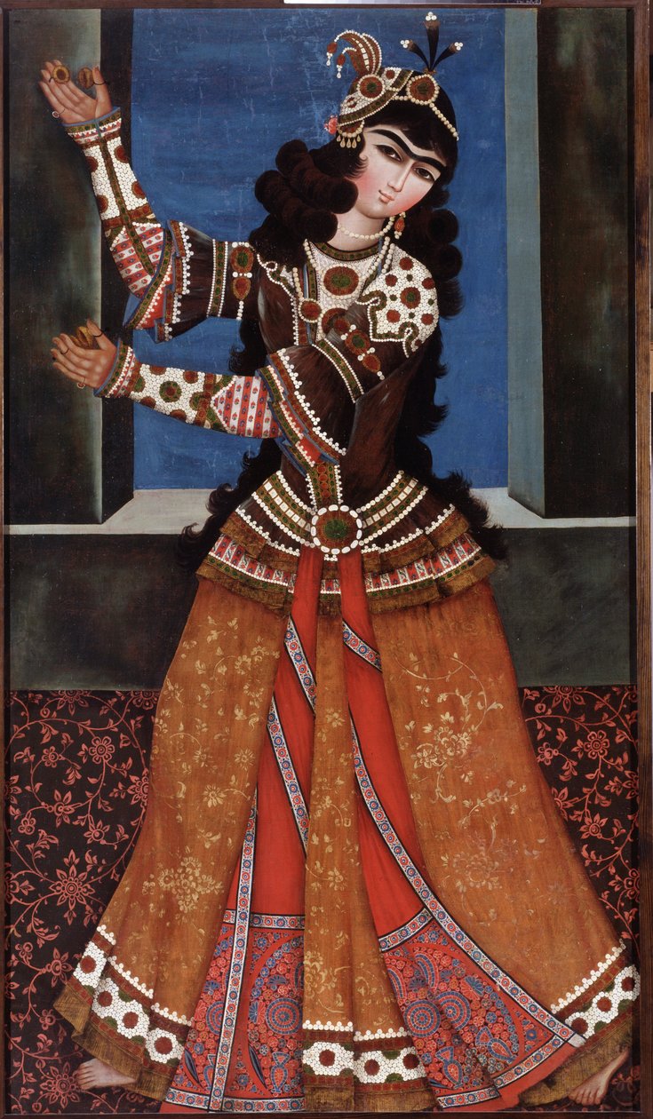 Danseuse avec catagnettes - Peinture d