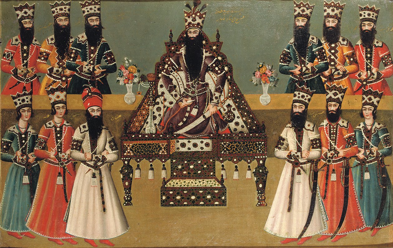 Fath“ Ali Shah和他的直接朝臣，约1815年 作者 伊朗学校