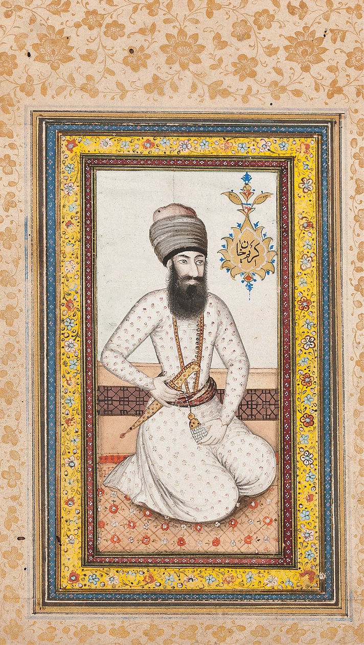 卡里姆·汗·赞德（Karim Khan Zand）的肖像，与伊朗卡扎尔（Nadir）的纳迪尔·沙（Nadir Shah）一对 作者 伊朗学校