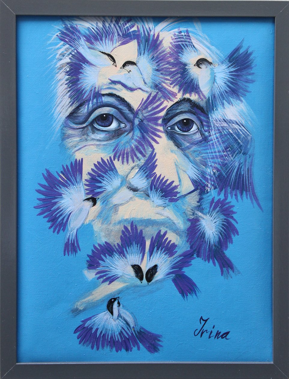 Albert Einstein和Chickadees，2015年 作者 伊琳娜·科杜班（Irina Corduban）