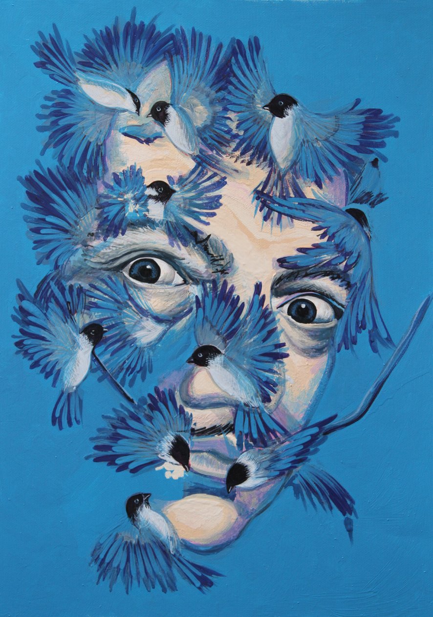 Dalí和Chickadees，2015年 作者 伊琳娜·科杜班（Irina Corduban）