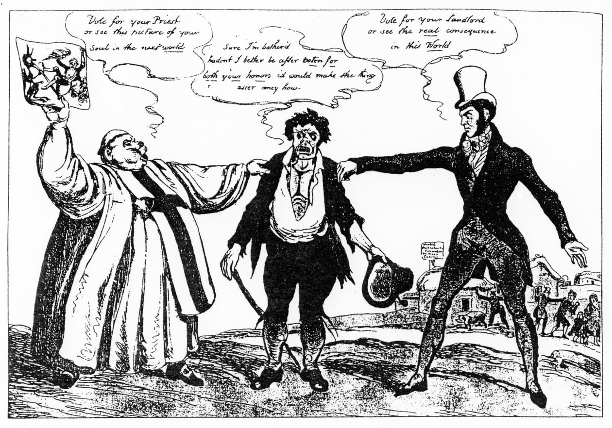 1828年克莱尔郡补选运动的动画片 作者 爱尔兰学校